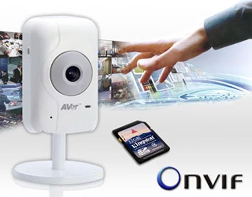 Aver IP-CAM  H.264 4.3mm mcSD Slot 2MP IntelliStream / MobileViewer Onvif RTSP 2Way Audio