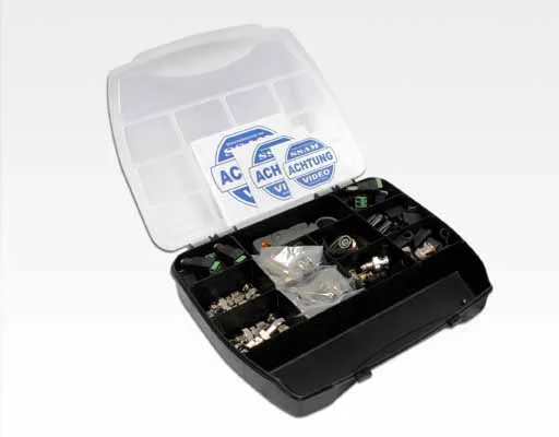 VIDEOTECHNIK BNC Sortimentbox Kupplung & Stecker schraubbar