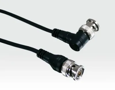 BNC-BNC Winkel Verbindungskabel 1m miniRG59 Qualität