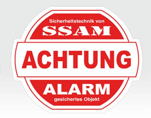 Alarm-Sticker groß